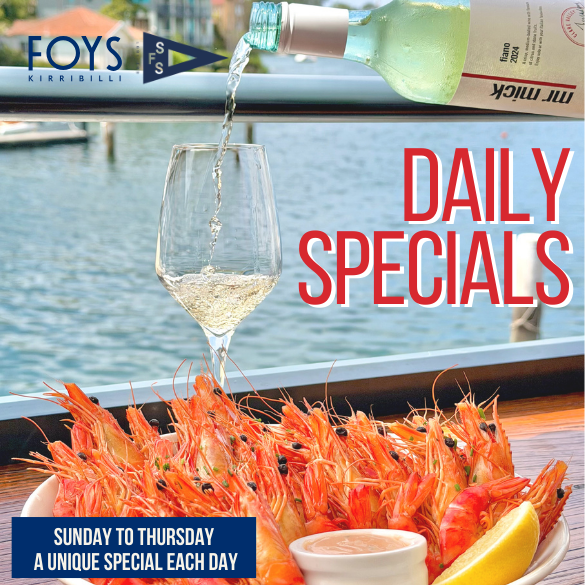 Weekly Specials at Foys Kirribilli