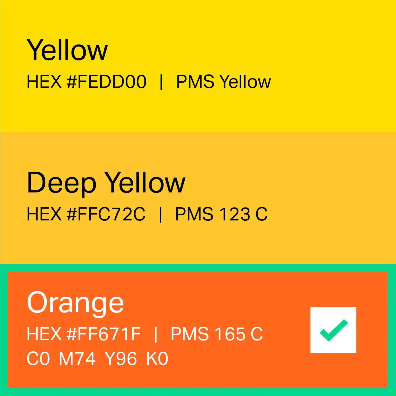 Syracuse city flag yellow palette color set