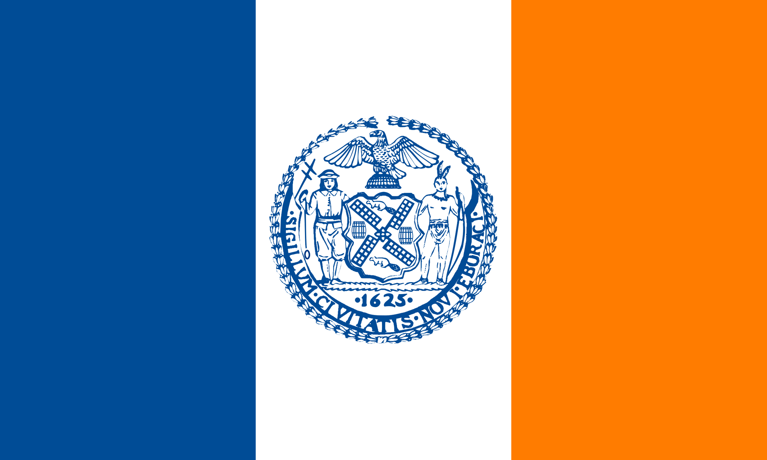 Flag of New York City which is visually related to the Syracuse city flag
