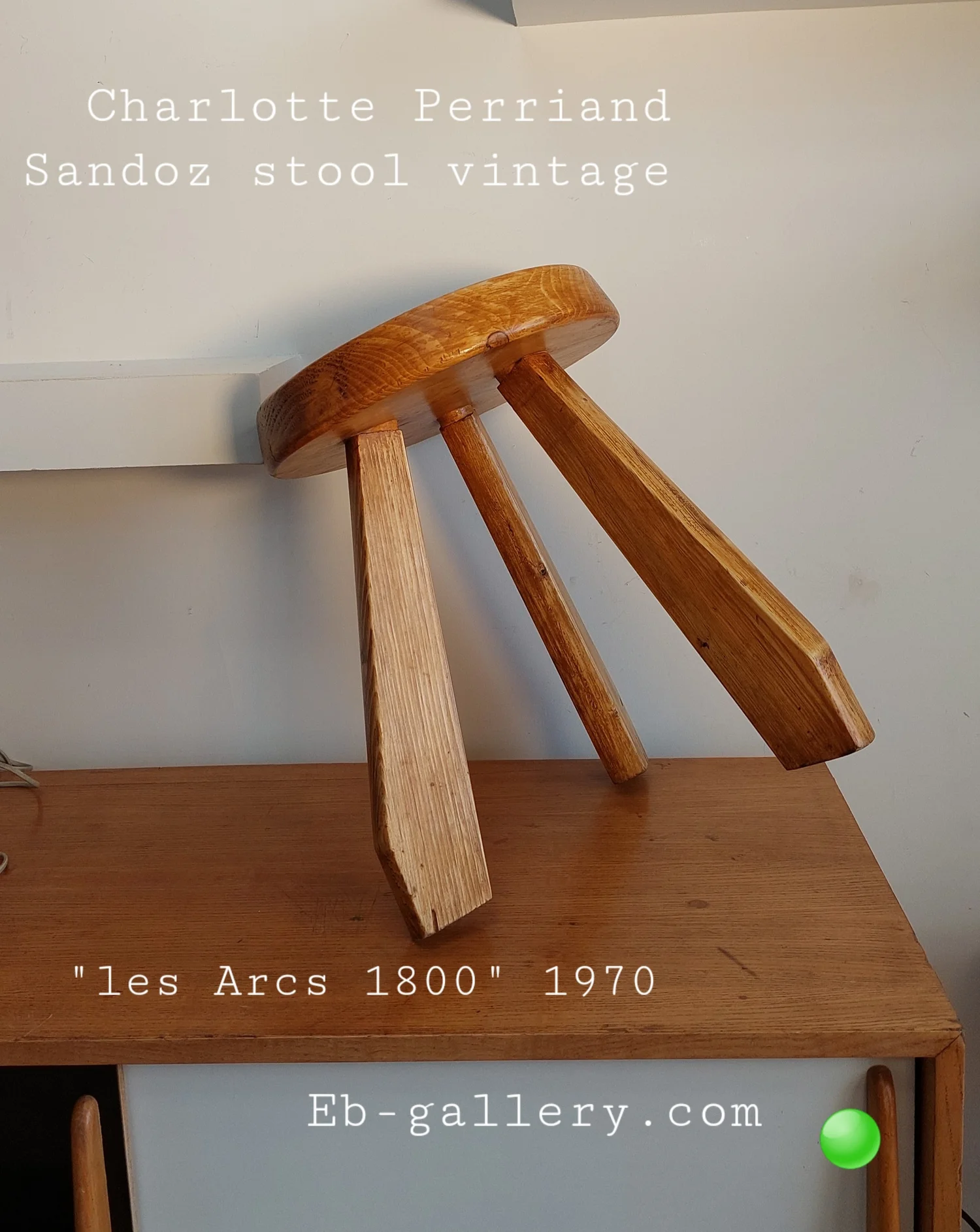 CHARLOTTE PERRIAND ,tabouret SANDOZ vers 1975 — EB Gallery