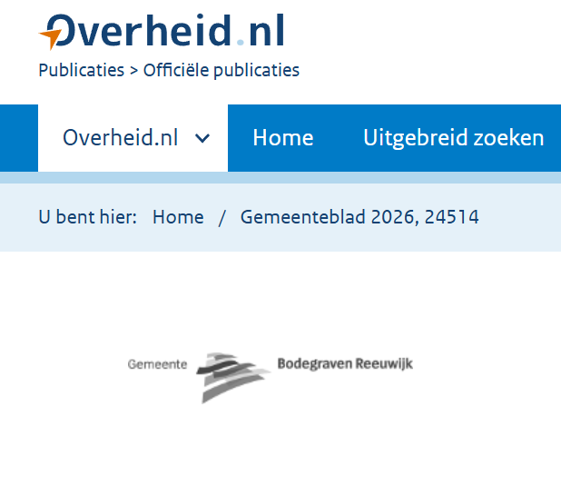 Omgevingsvergunningen (ruimtelijk) verleend