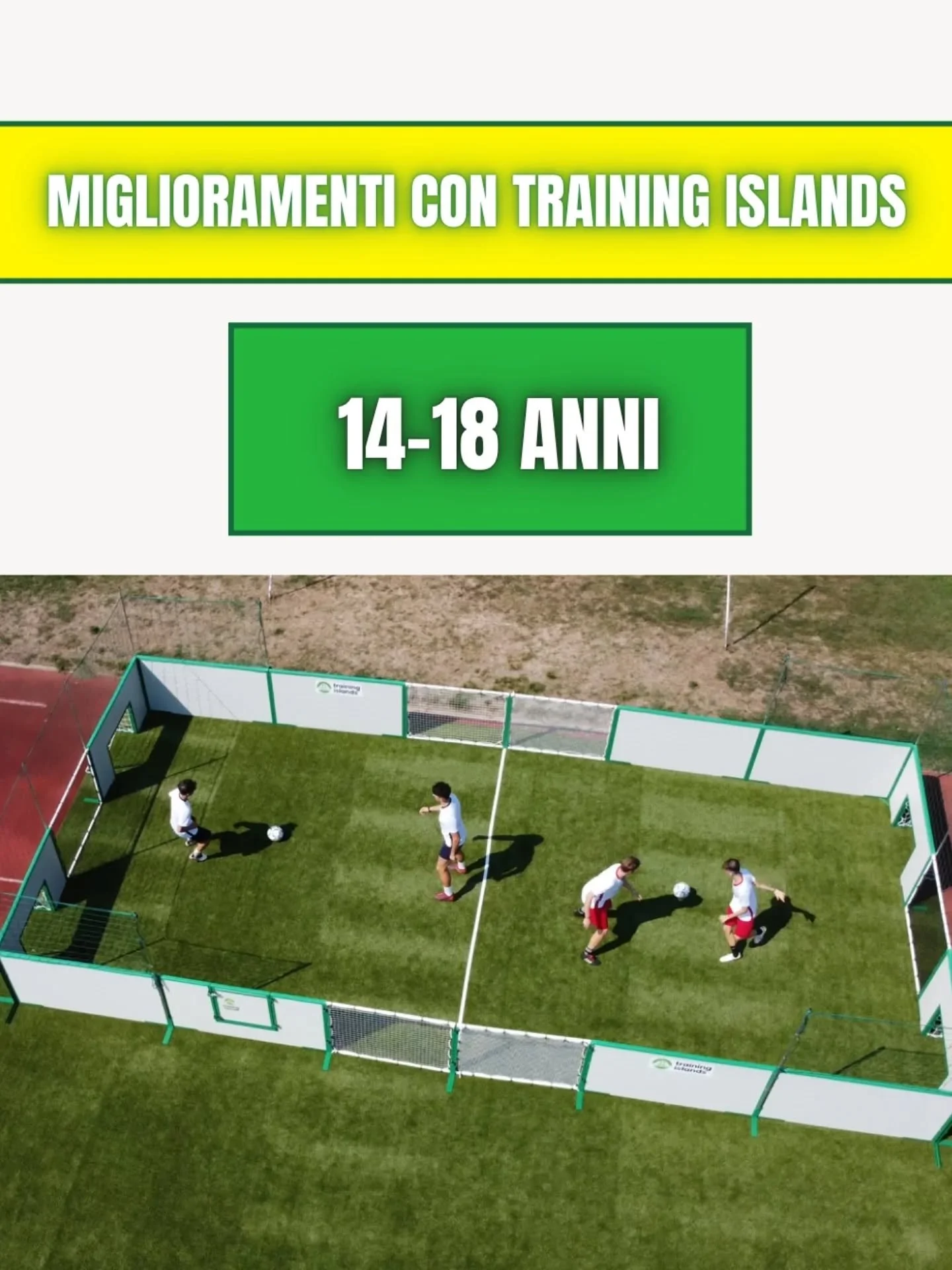 👦14-18&nbsp;anni👦
quali miglioramenti vengono stimolati grazie al gioco nelle strutture Training Islands in questa fascia di et&agrave;❓️⚽

Scorri il carosello per scoprire tutti i dettagli 👉

Per info sulle strutture:
📞 3517376699

#scuolacalcio