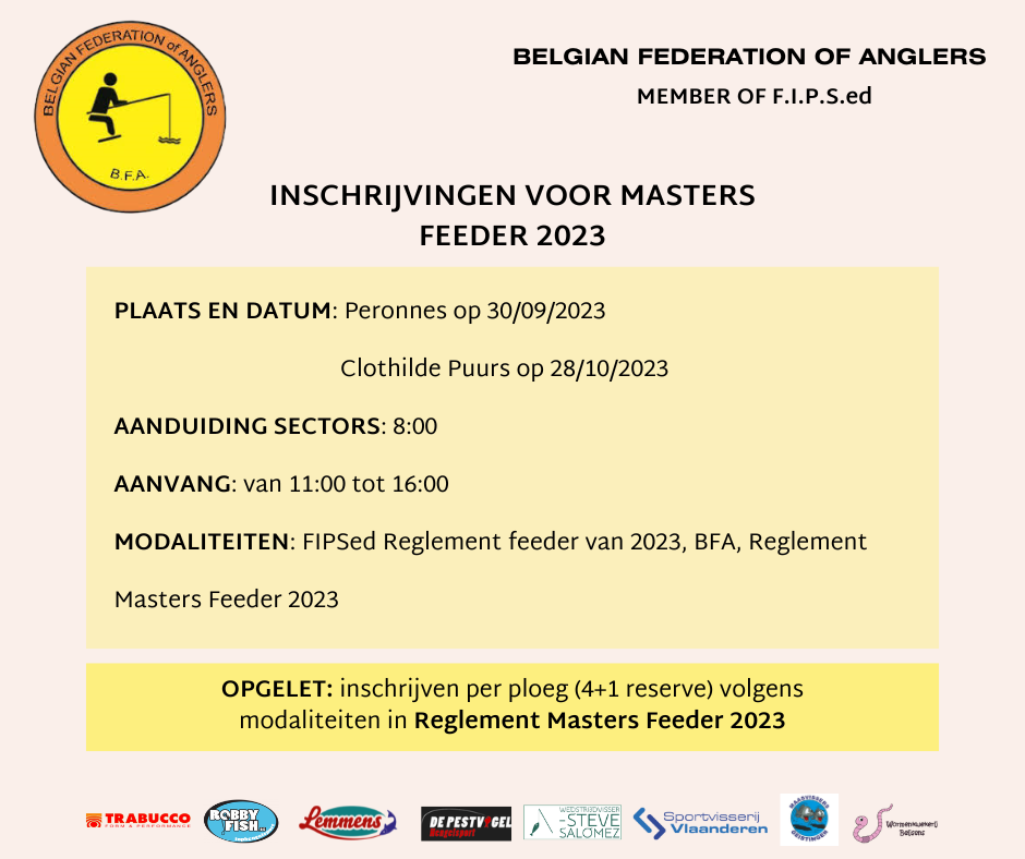 Inschrijven voor Masters Feeder 2023