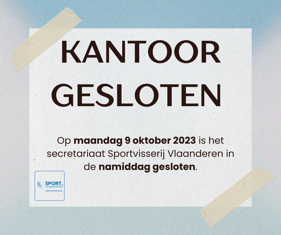 Kantoor gesloten 9 oktober