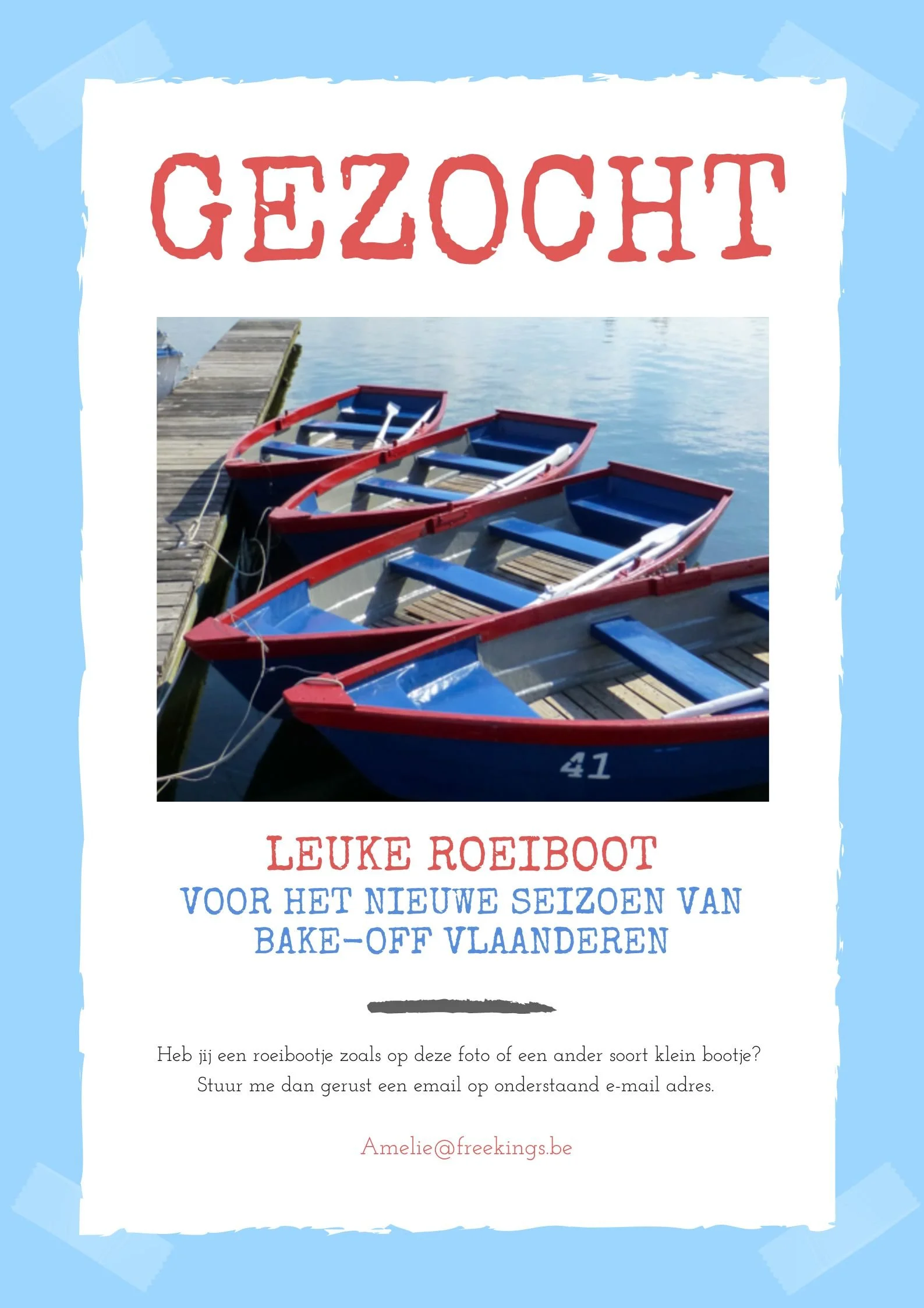 Roeiboot gezocht!