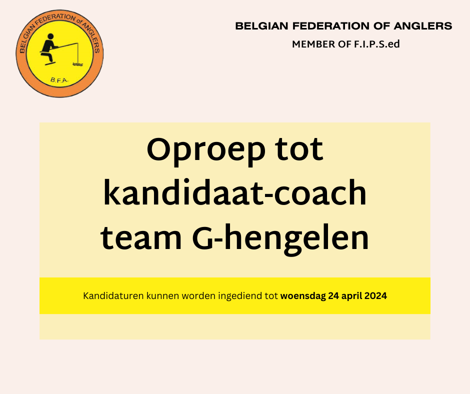 Oproep kandidaat-coach G-hengelen