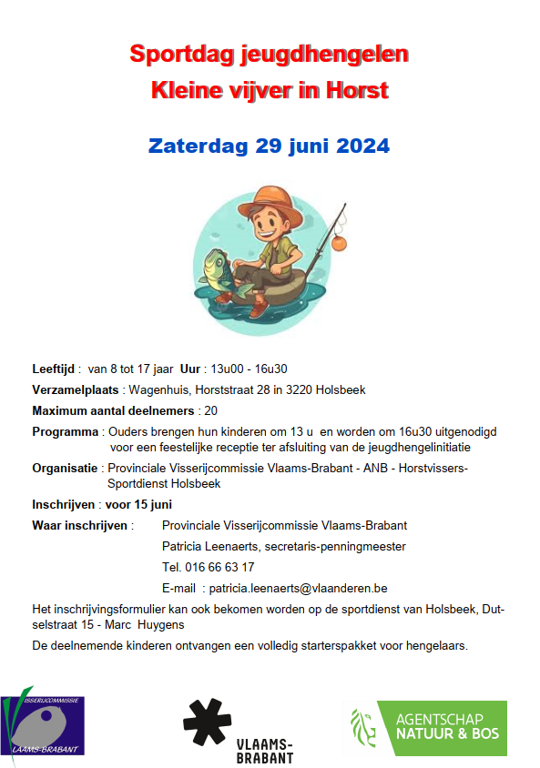 Sportdag Jeugdhengelen - kleine vijver in Horst