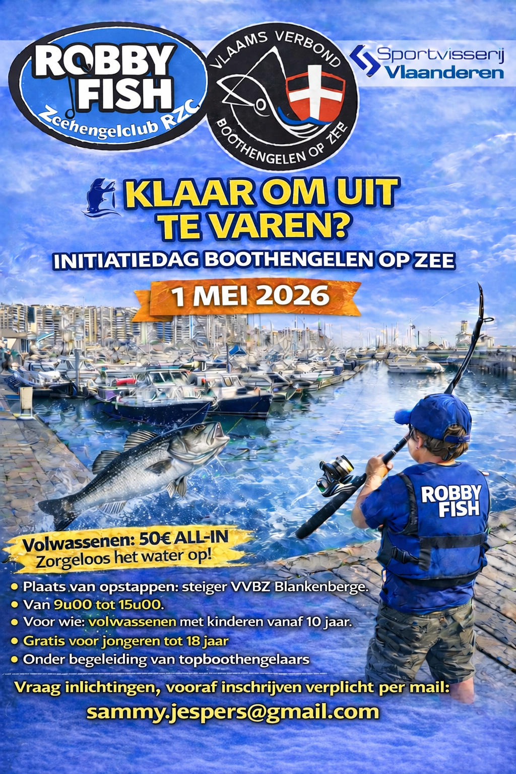 Boothengeldag op 1 mei 2026 in Blankenberge