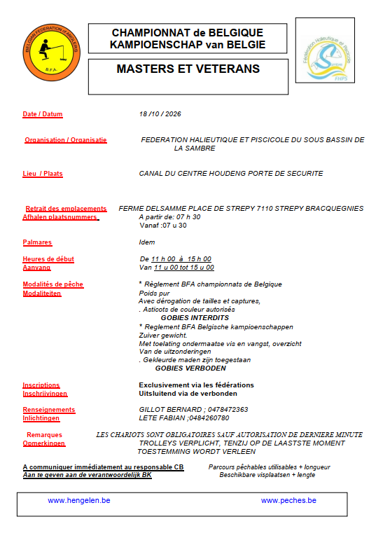 BK Masters en Veteranen 2026 - informatiefiche 
