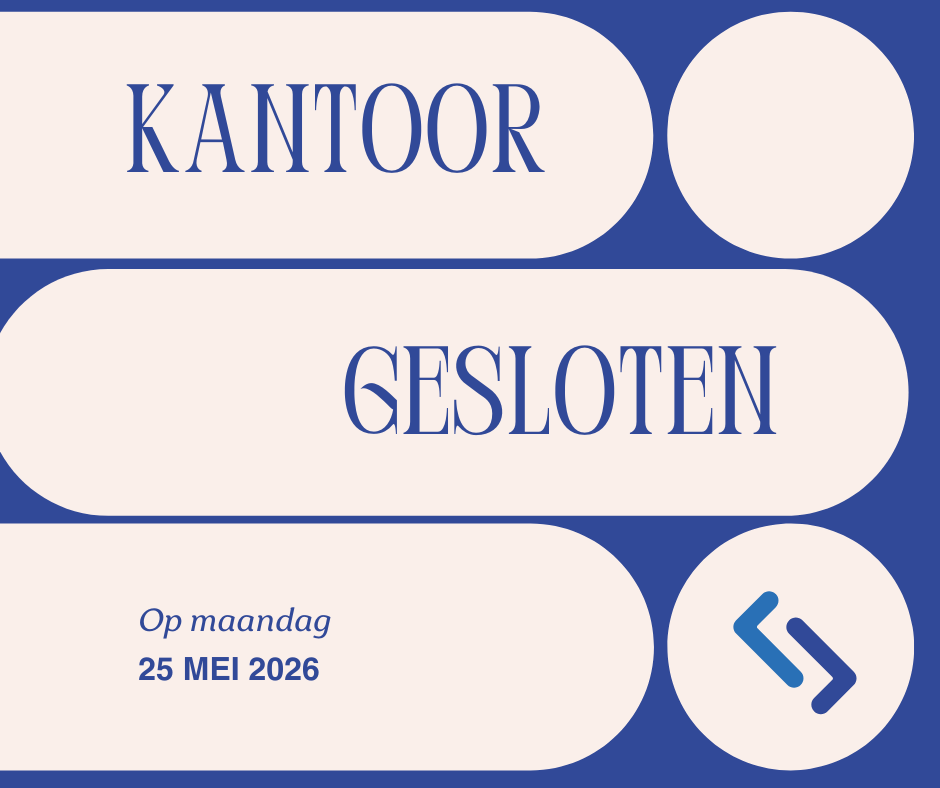 Kantoor gesloten - 25 mei 2026 