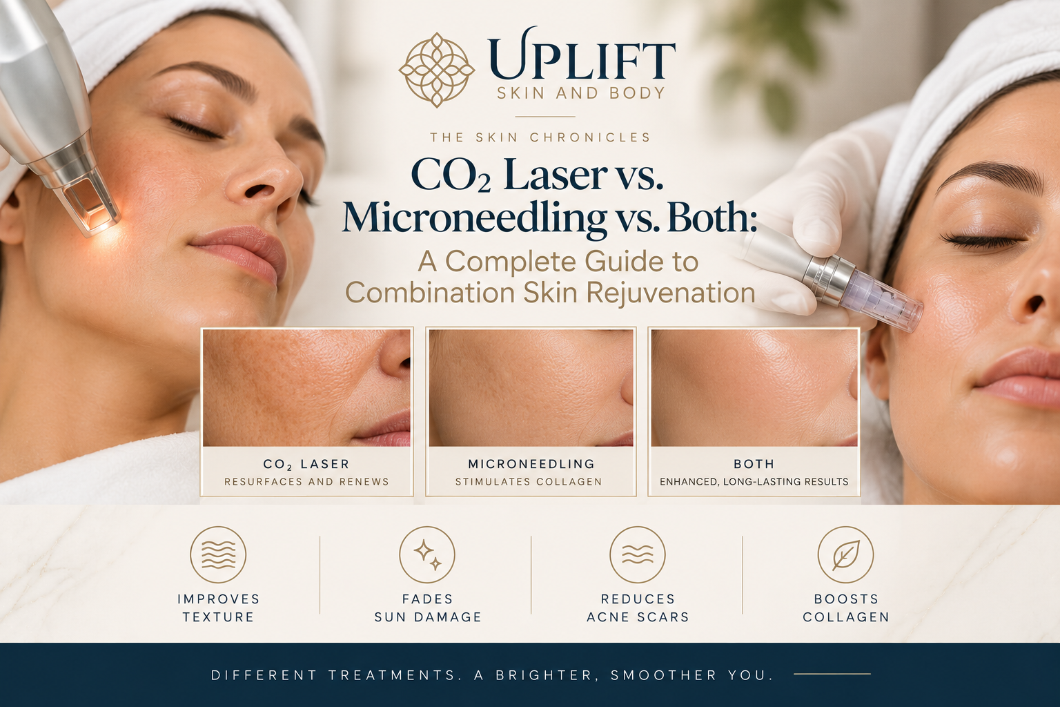 CO₂ Laser vs. Microneedling vs. Both: A Complete Guide to Combination Skin Rejuvenation
