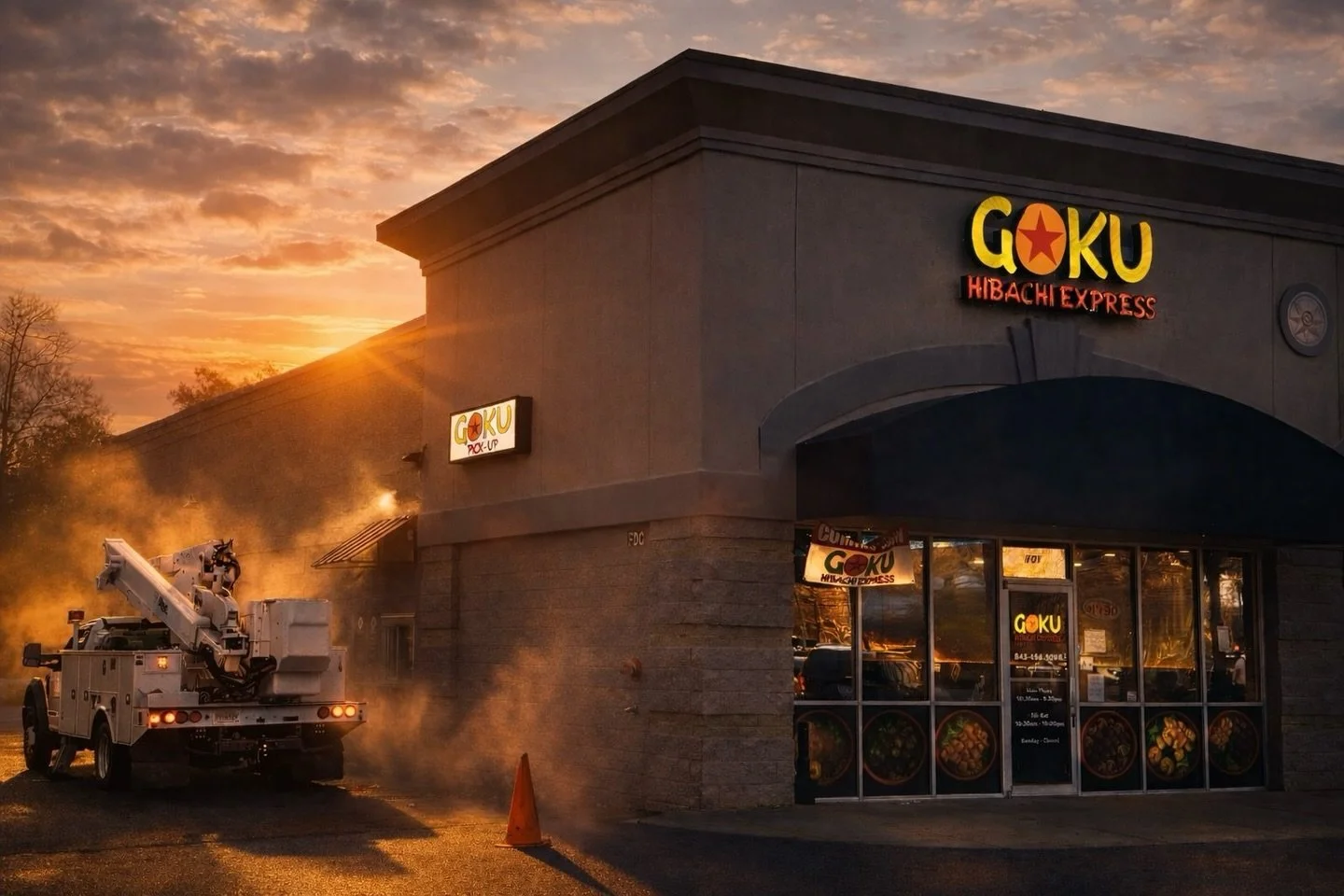 We came to install signs&hellip; but stayed for the hibachi. 🍱
Hard work always works up an appetite! 😎 Another successful install in the books. 💪