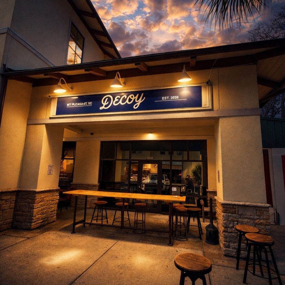 DECOY in Mt. Pleasant is going to be a fun, laid-back space to hang out! We were so happy to help with the building signage for this new location. Check them out!
