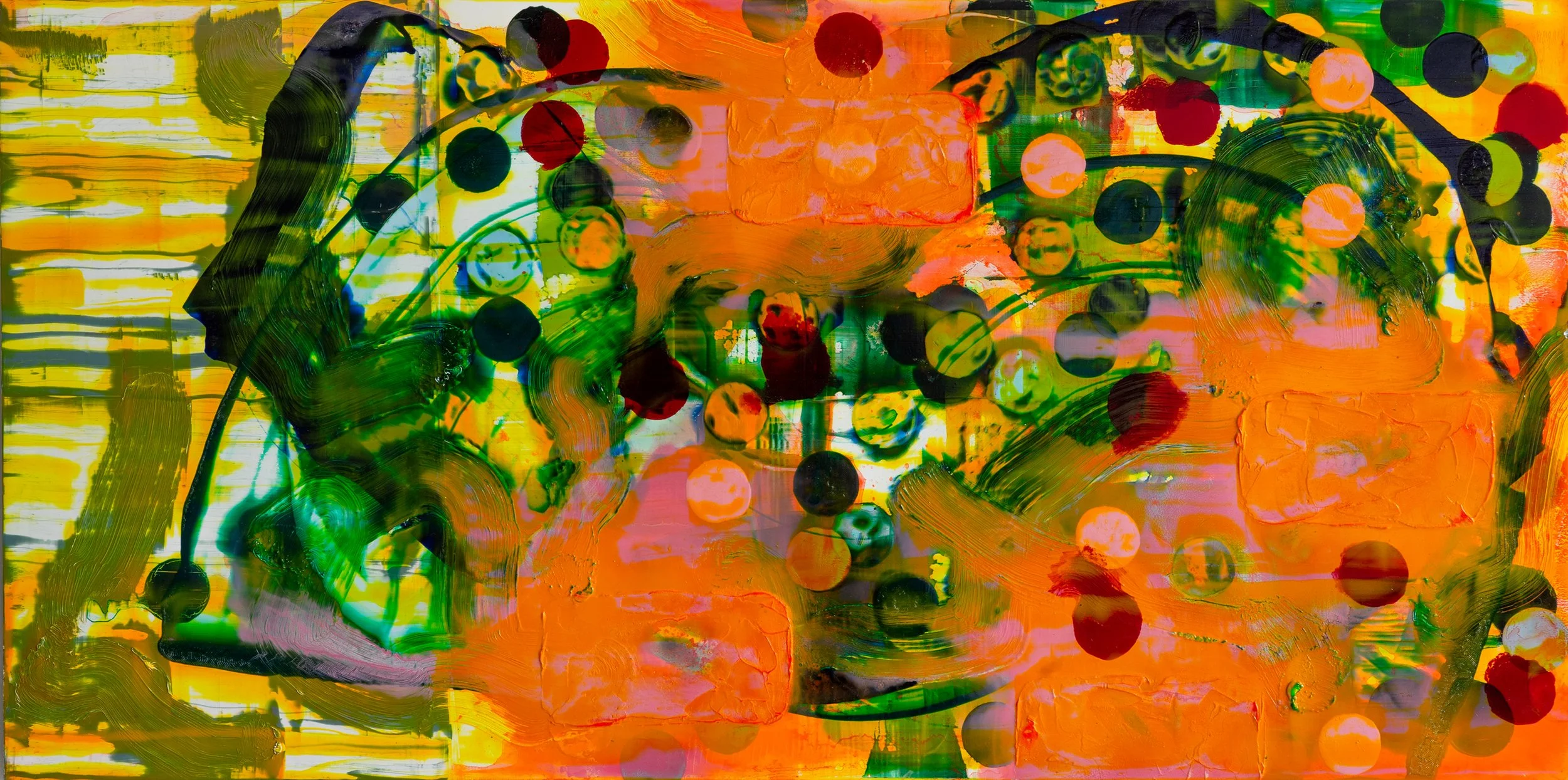 Ecstatic Truth, original abstract oil painting on aluminium by Irish artist John Cronin, Fictional Fiction series, 2025.