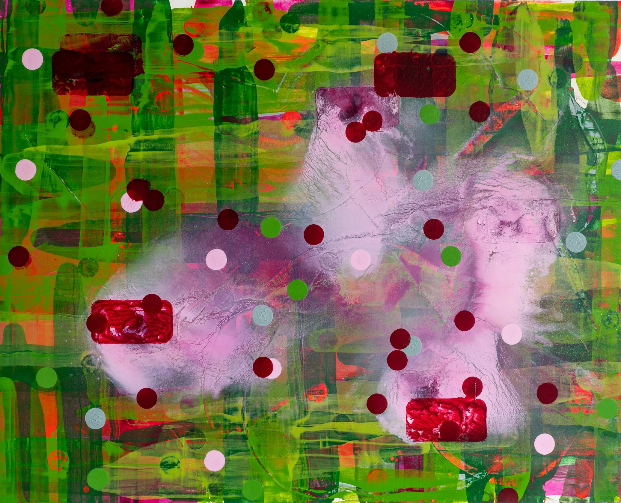 Candy Cloud Serf, original abstract oil painting on canvas by Irish abstract painter John Cronin.