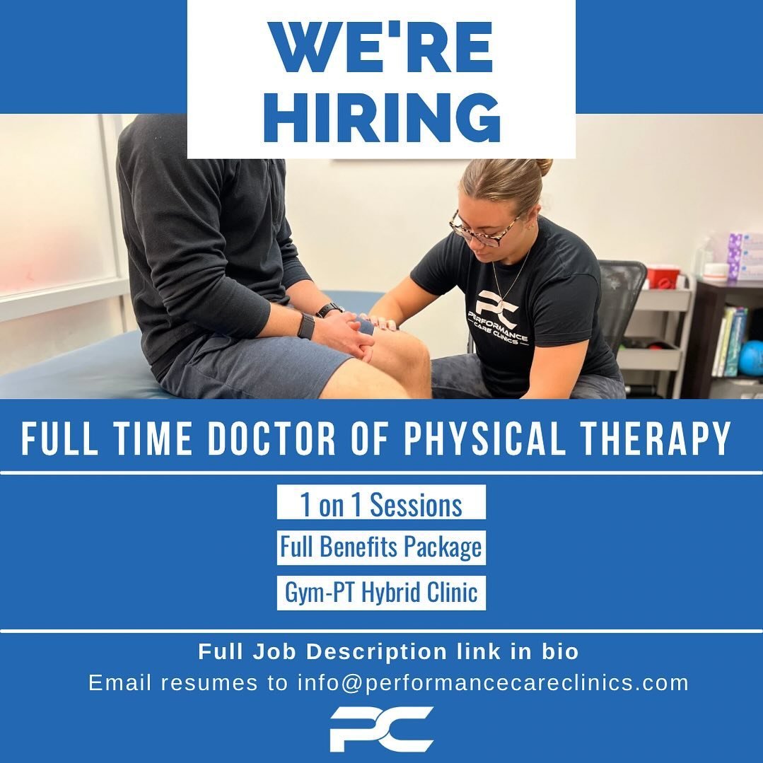 We are in search of a motivated physical therapist looking to join our growing family.

This is for a full time position splitting time between our Arlington, VA &amp; McLean, VA locations.

This opportunity is perfect for any physical therapist look