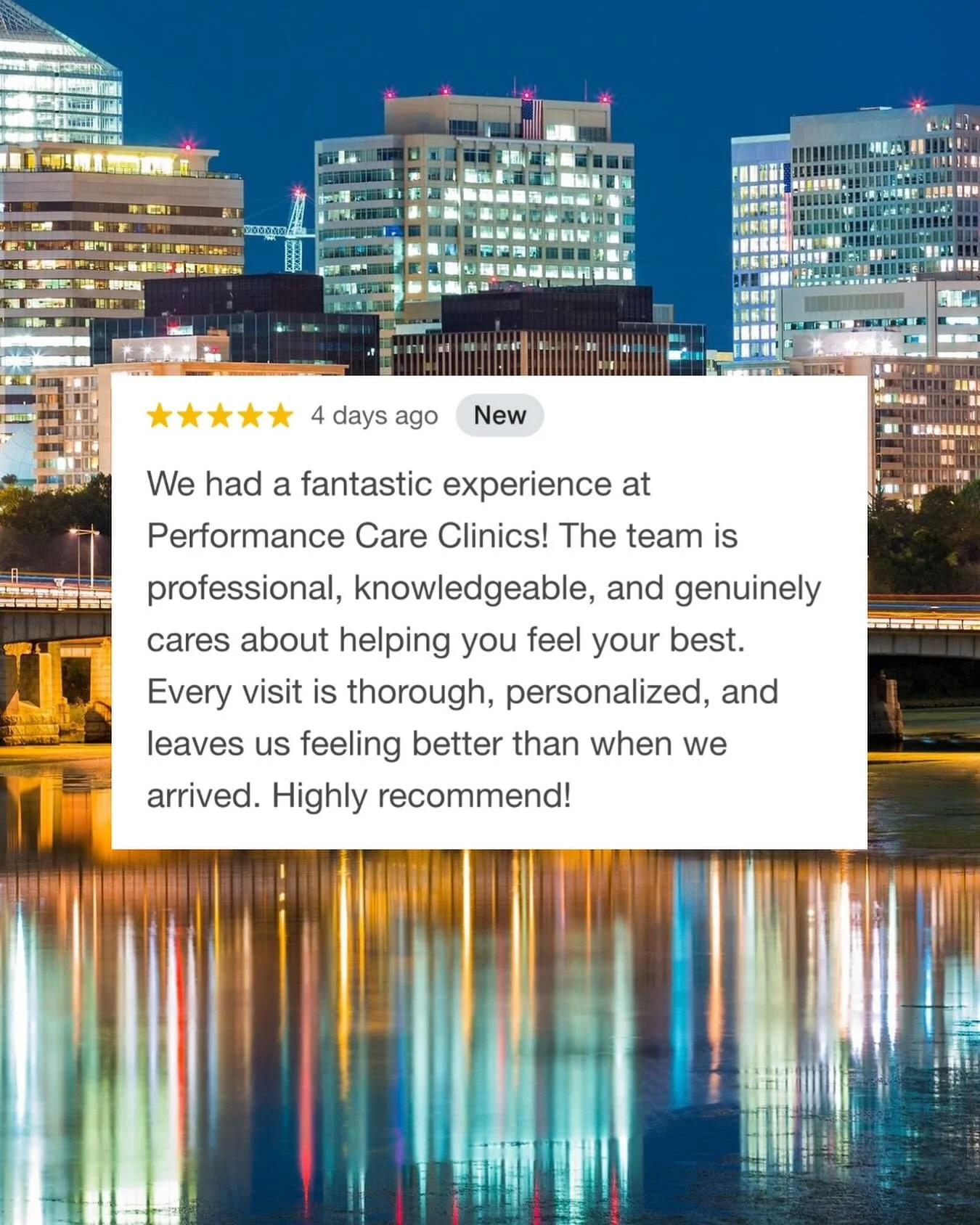 Another 5 ⭐️ review for the Performance Care team!

Come see physical therapy done right today, and get your pain and other movement problems solved!
