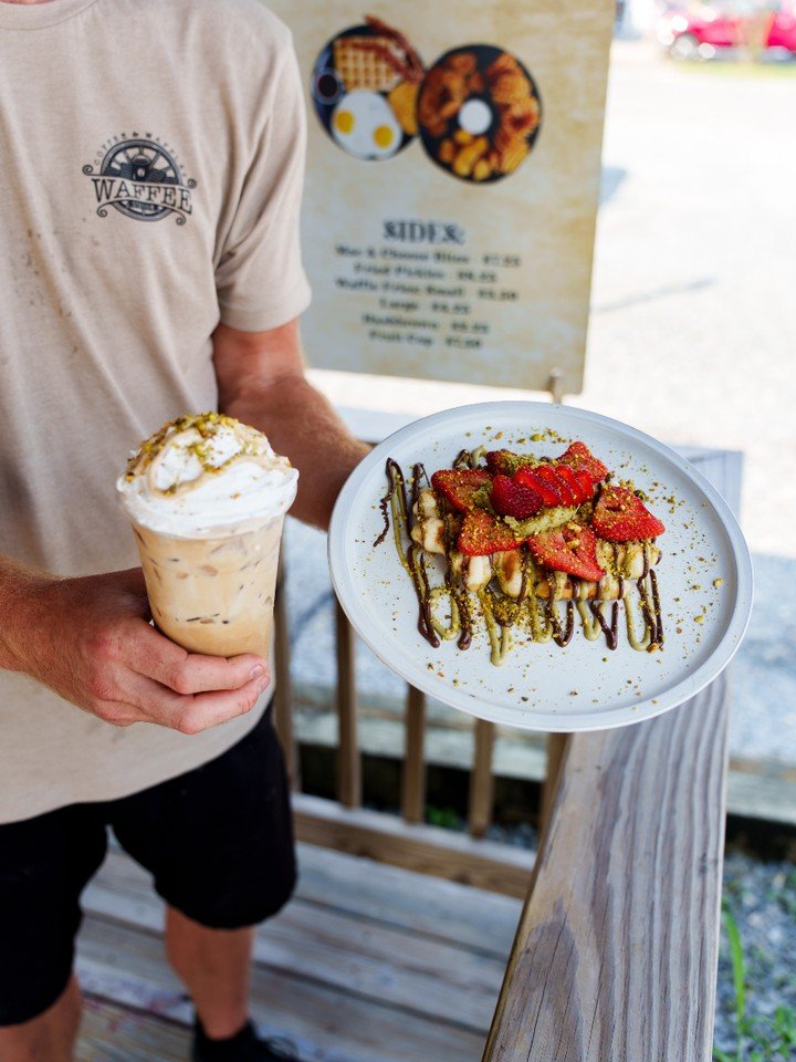 Meet our July showstopper...Strawberry Dubai. Drizzled with chocolate, layered with strawberries and downright unforgettable✨

Tag someone who needs to try this ASAP🍓

| waffles | waffle shop | specials | coffee spots | nc finds | visitnc | ncbites 