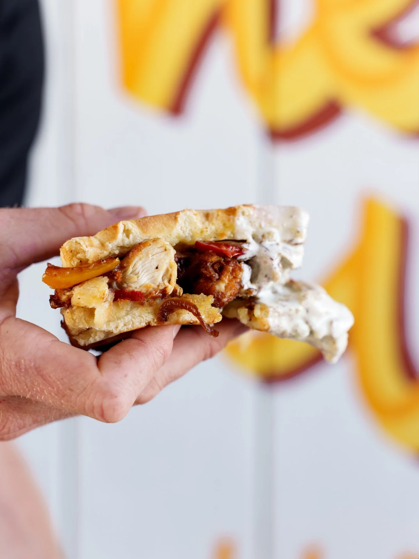 Chopped Chicken Philly if you haven't tried is calling your name

🧇What's on it:
2 tenders chopped
peppers
onions
spicy ranch

📍317 US-301 S Micro, NC 27555
Hours:
Wed-Fri // 7am-2pm
Sat-Sun // 8am-2pm
#visitjoco #waffeestation