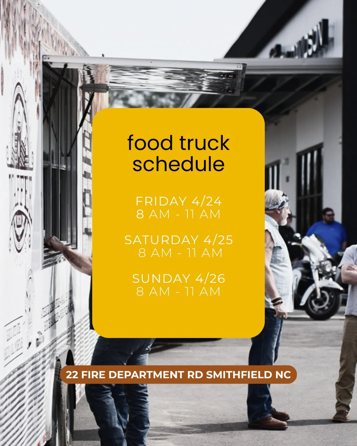 This weekend (4/24-4/26) we are back at Wilson Mills location! See ya in the morning‼️