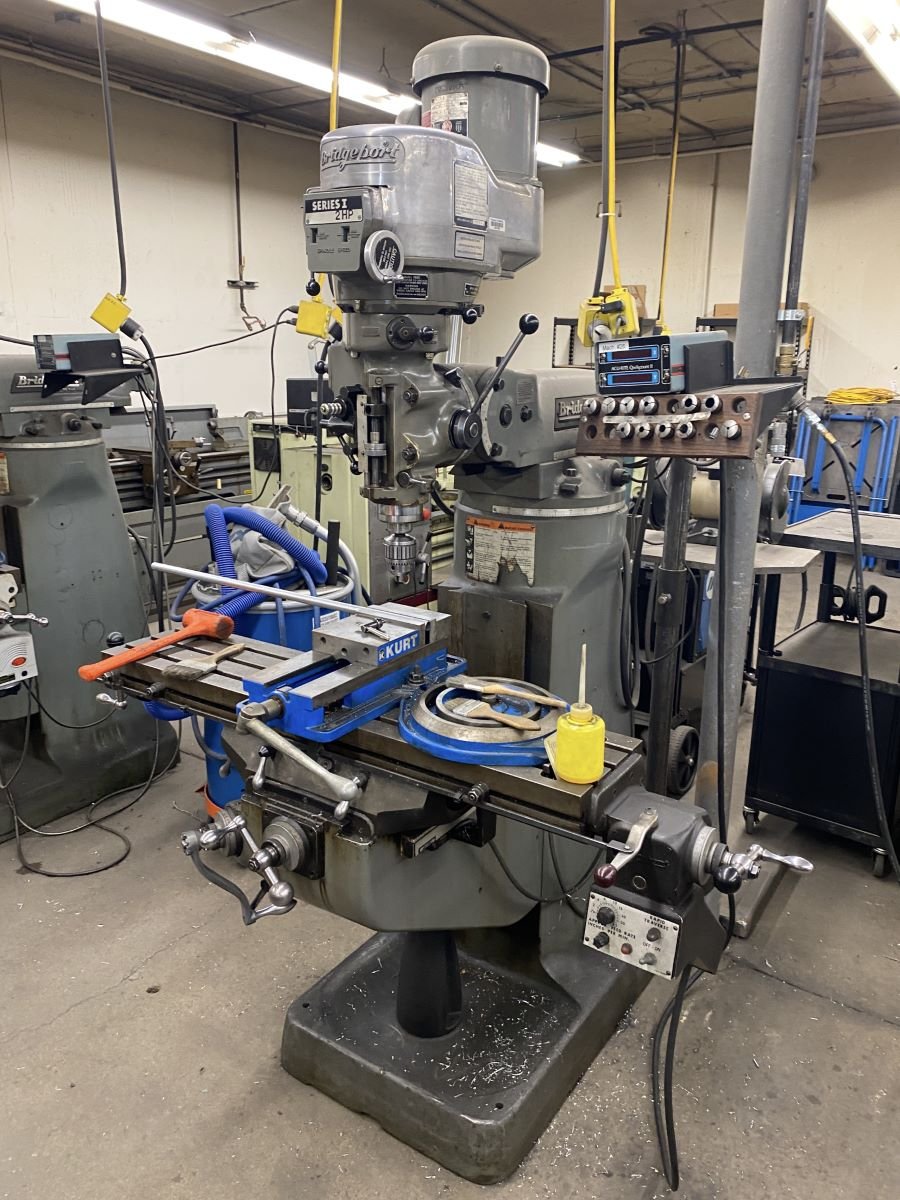 SOLD - 9″ x 42″ Bridgeport Knee Type Vertical Mill | Series I