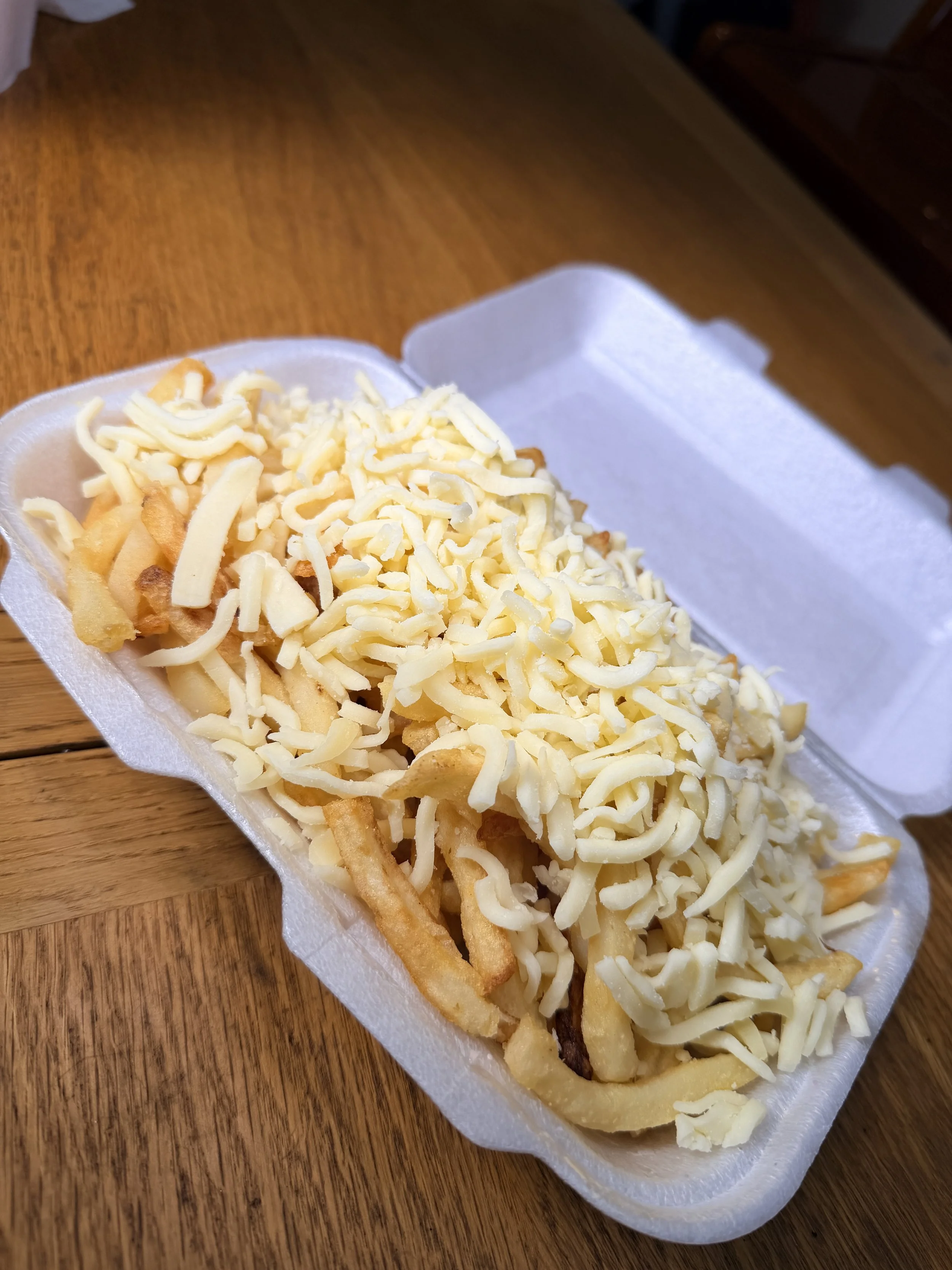 LOADED CHIPS WITH GRATED CHEDDAR CHEESE