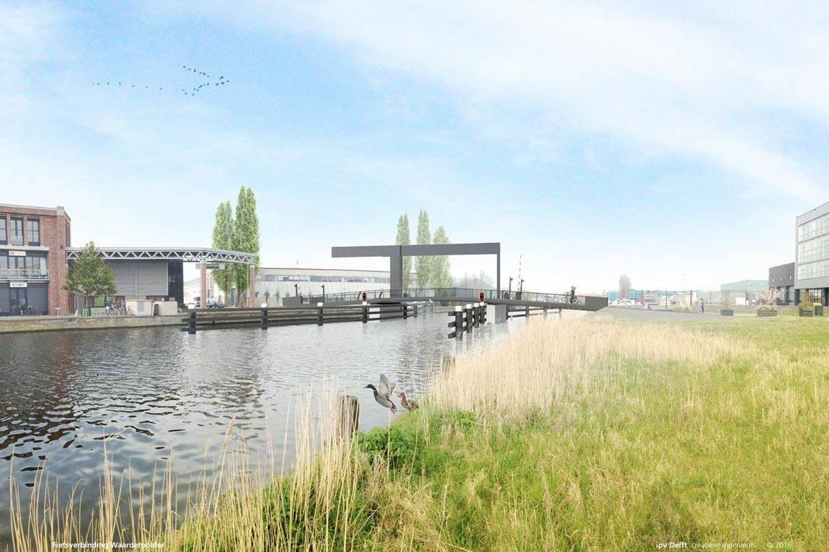 de Figeebrug: nieuwe fietsbrug Waarderpolder