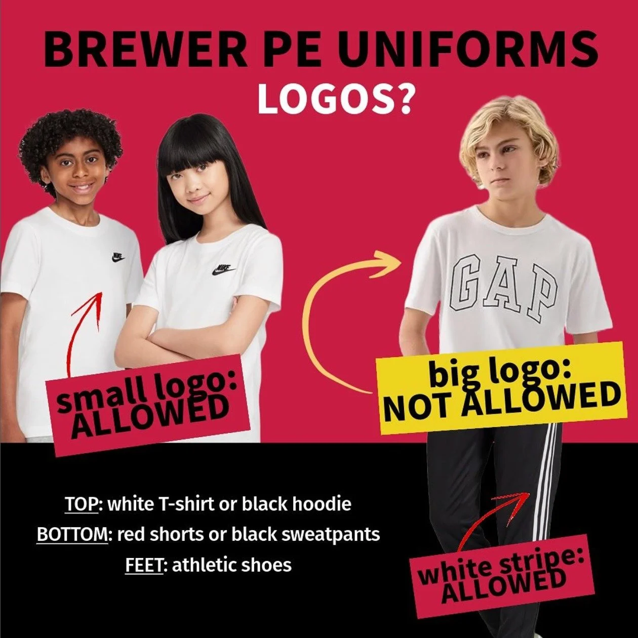PE Uniform Sale- This Thursday and Friday!

You can also purchase our official school uniform in our school gym on:

Thursday July 24th from 12:00pm -3:30pm AND/OR

Friday July 25th from 8:30am-12:30pm

CASH ONLY 

WE ARE UNABLE TO ACCEPT CREDIT CARD