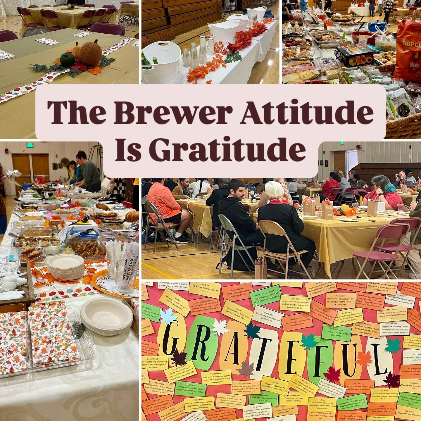 The Staff Appreciation Gratitude Luncheon is Wednesday, Nov. 19th and we need your help to make this special tradition a delicious success. Please sign up to help at tinyurl.com/gratitudeluncheon2025

#ednabrewer
#staffappreciation 
#gratitudeluncheo