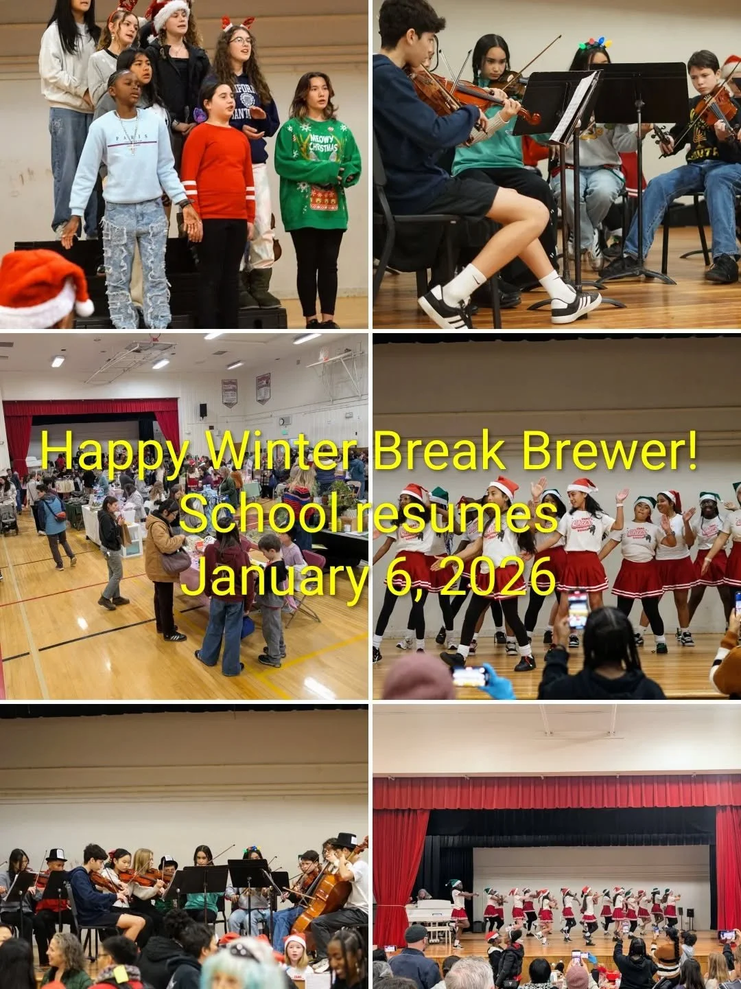 Happy Winter break Brewer! School resumes January 6th 2026!