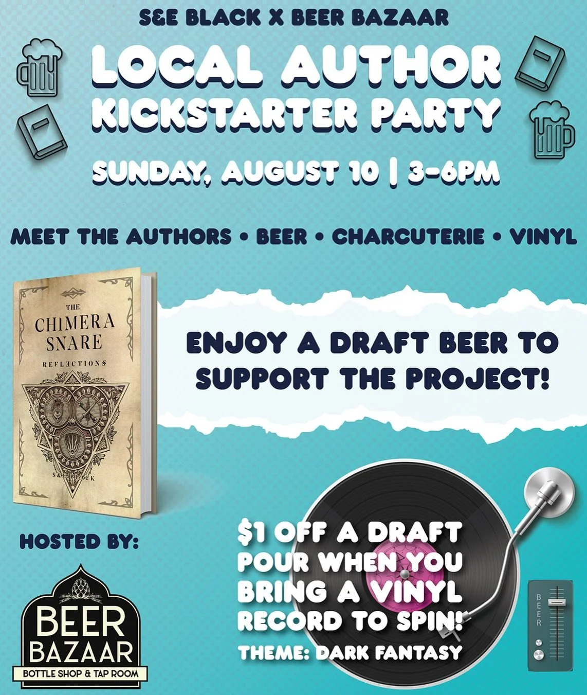 Local Author Kickstarter Party: The Chimera Snare: Reflections by S&E Black