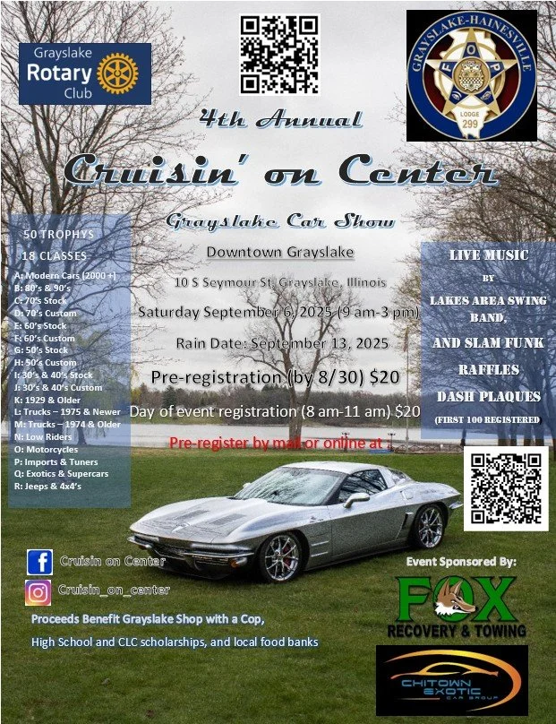 4th Annual Cruisin' on Center Grayslake Car Show