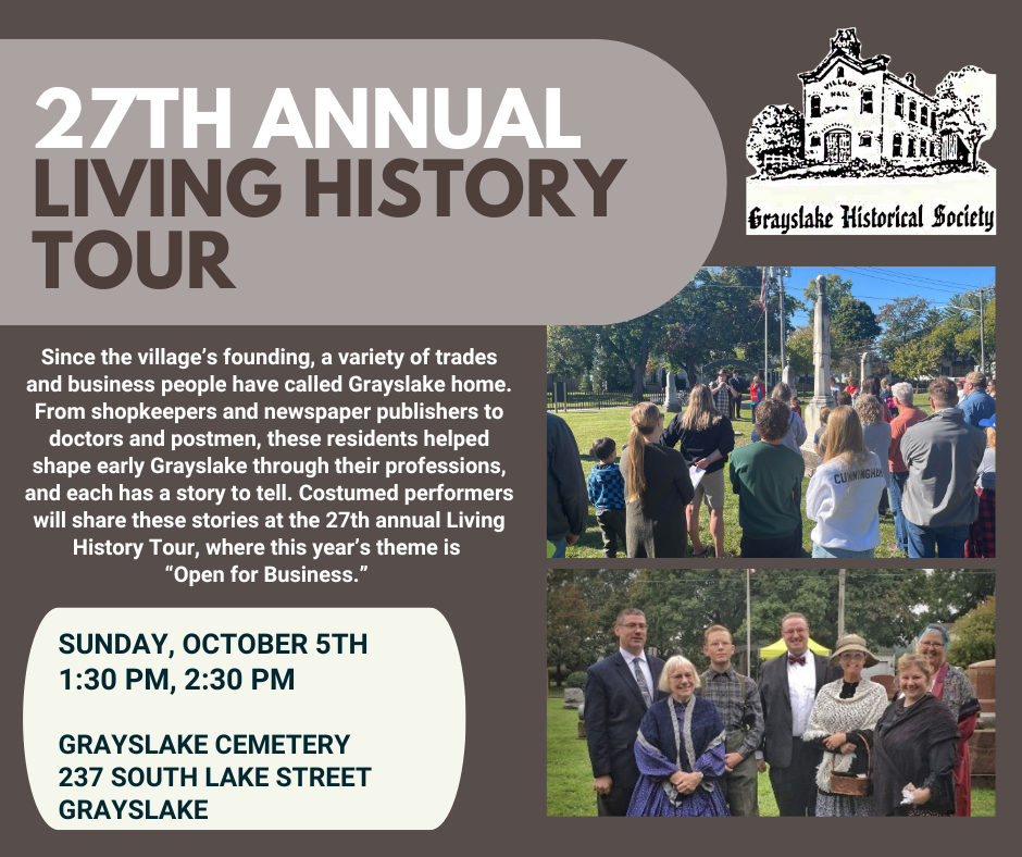 27th Annual Grayslake Living History Tour (Grayslake Cemetery)