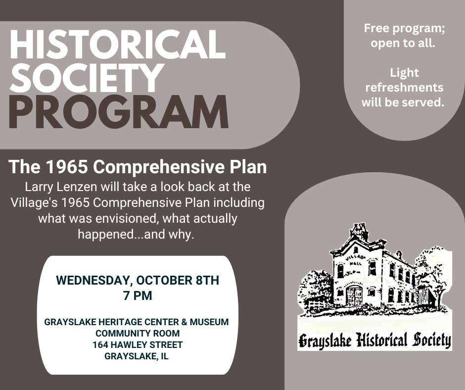 Grayslake Historical Society Program: The 1965 Comprehensive Plan