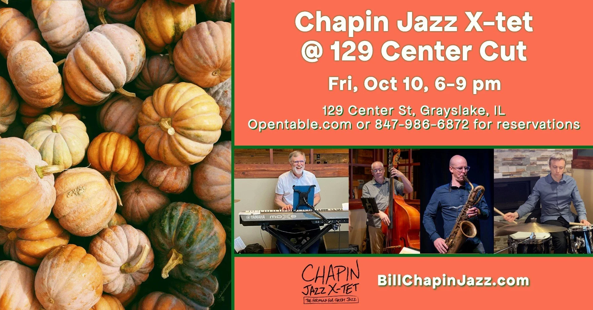 Live Music: Chapin Jazz X-tet @ 129 Center Cut