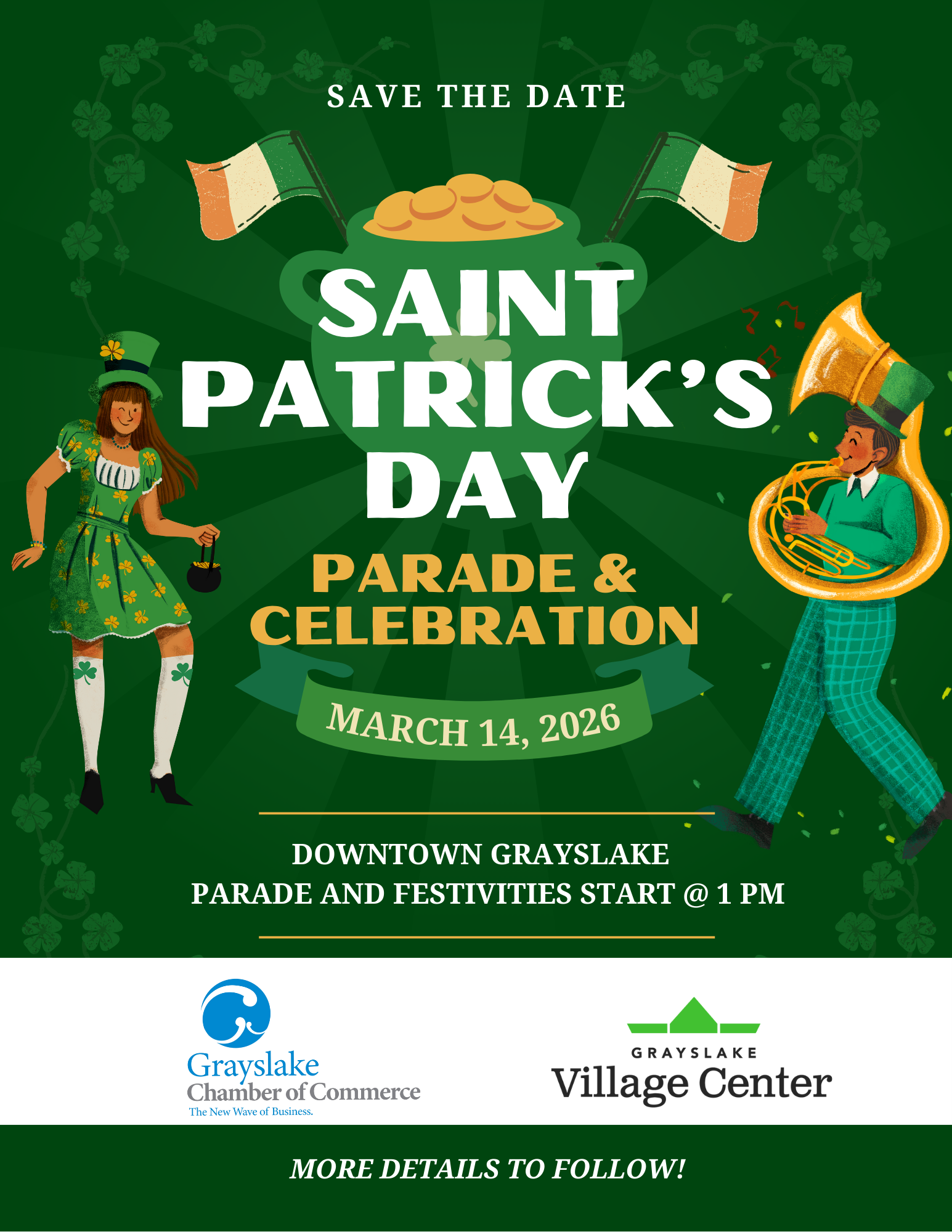 Save the Date: 2nd Annual St. Patrick's Day Parade & Celebration
