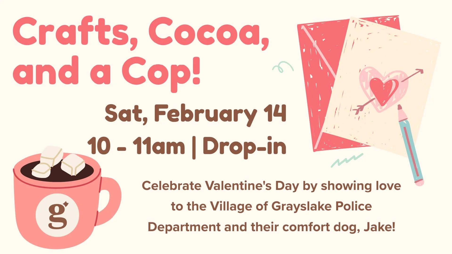 Crafts, Cocoa and a Cop!