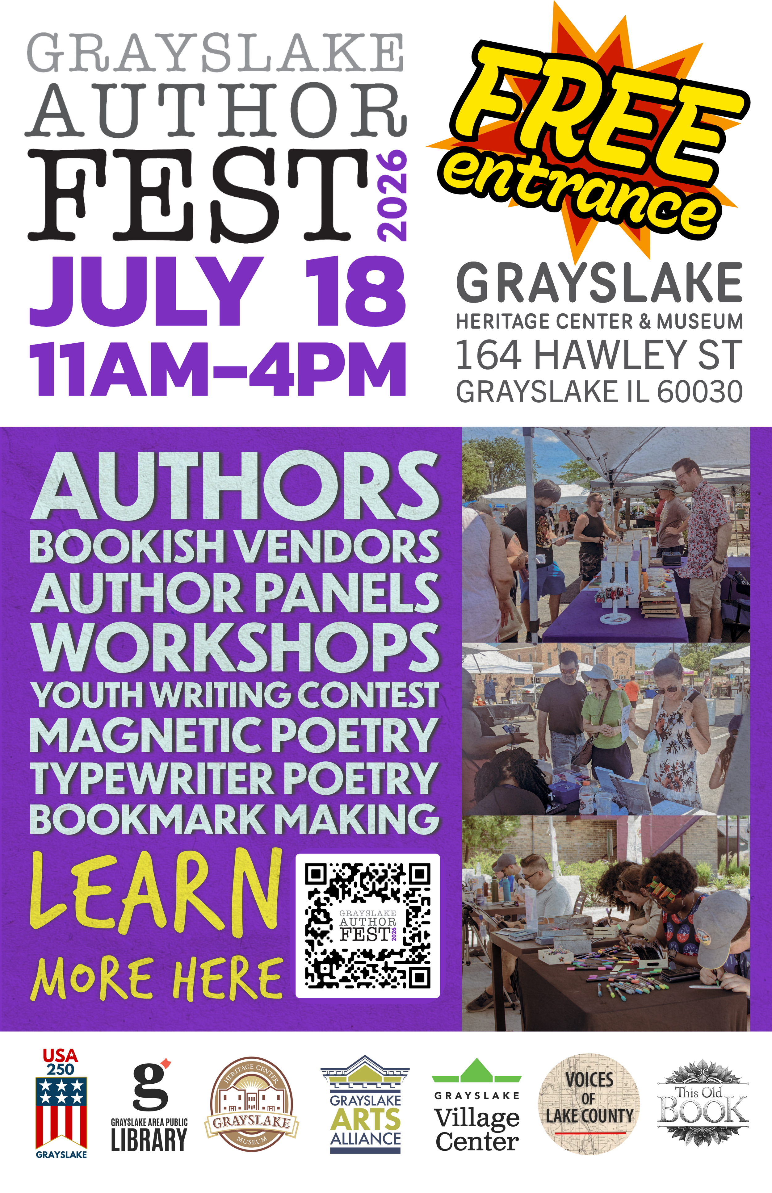 Grayslake AuthorFest: Save the Date