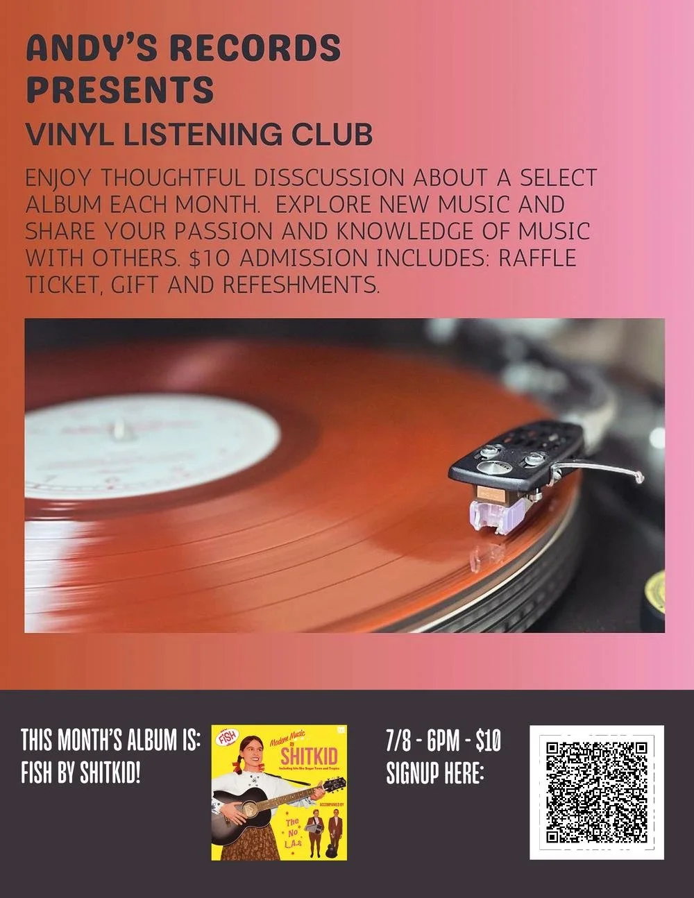 Andy’s Records Vinyl Listening Club