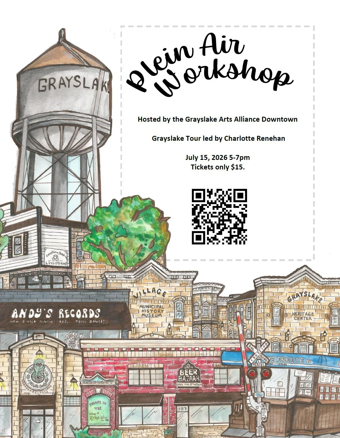 Plein Air Workshop & Downtown Grayslake Tour
