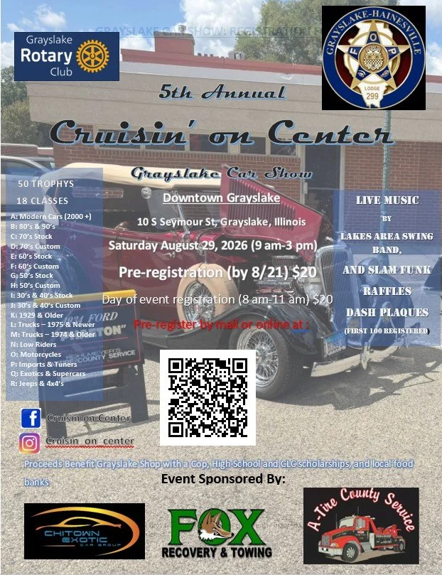 5th Annual Cruisin' on Center Grayslake Car Show