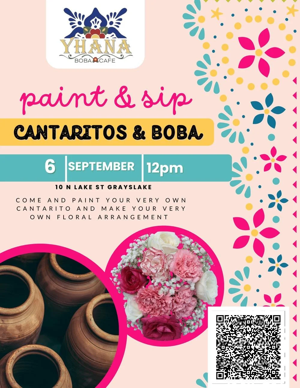 Paint and Sip: Cantaritos and Boba