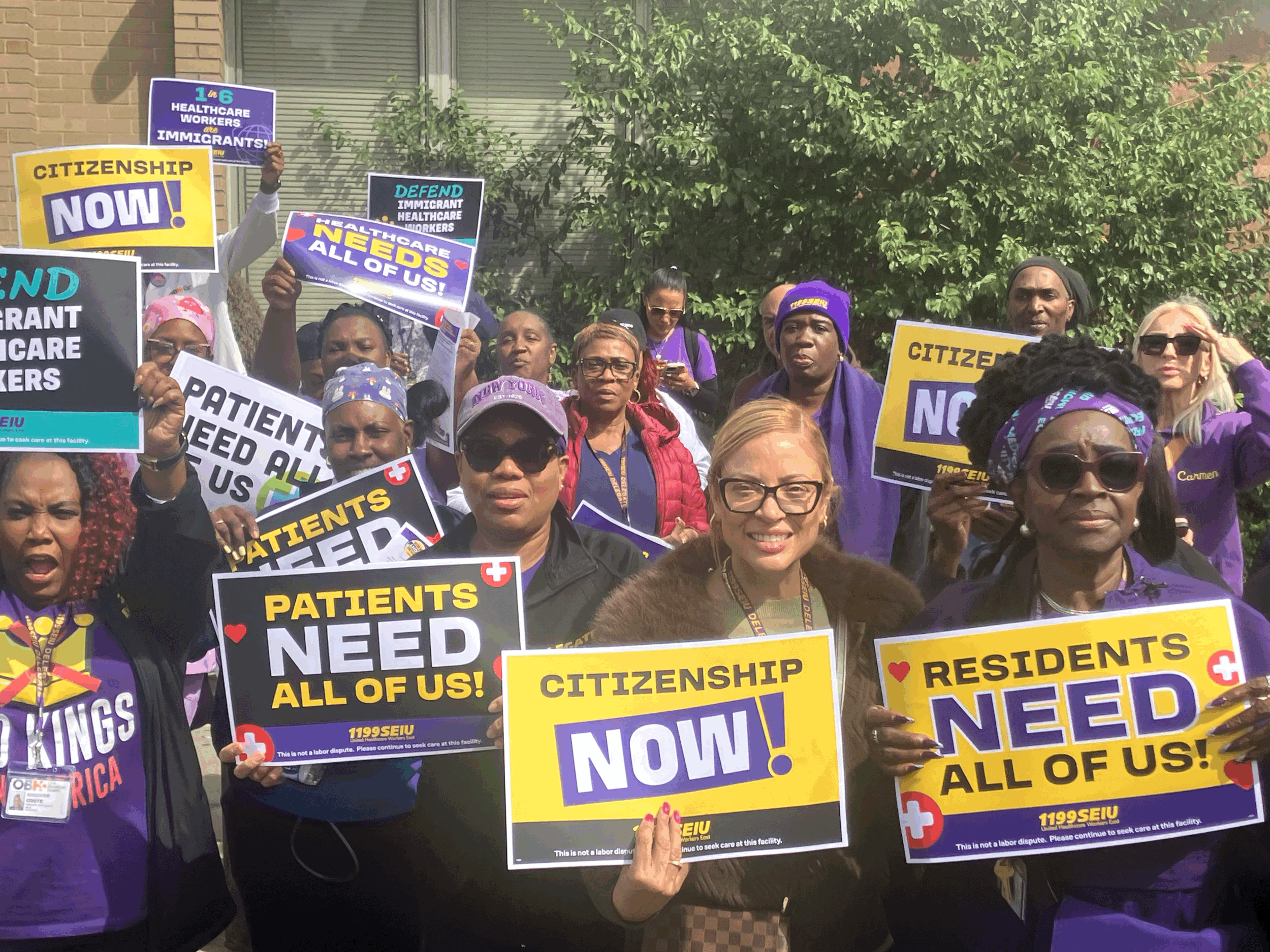 Watch: 1199 Hospital Workers Call on Trump to Reinstate TPS