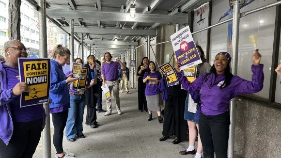 Listen: Legal Aide Society Staffers Hit the Streets after More Than a Year Without a Contract