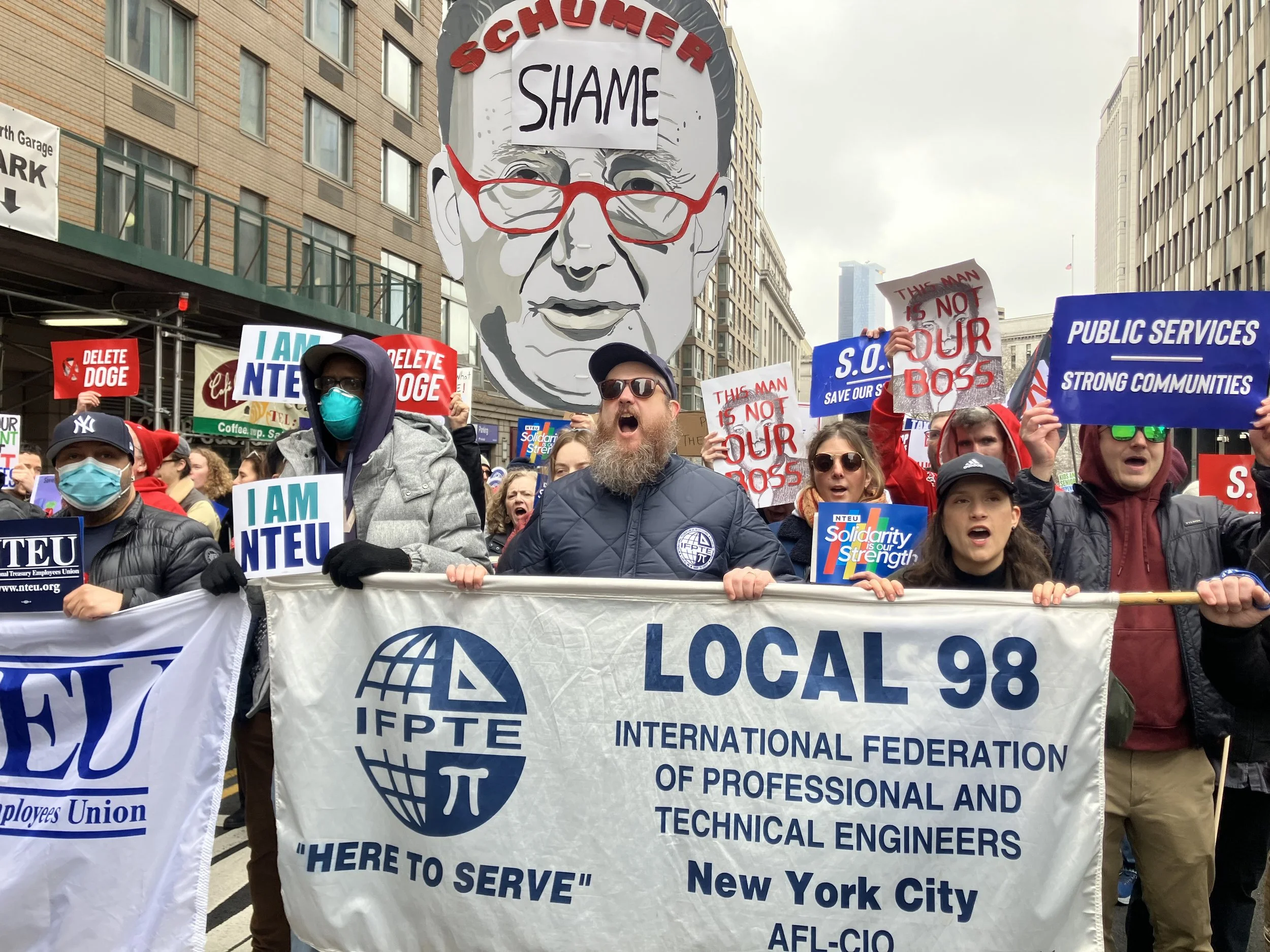 ‘We Definitely Need to Do Something!’ Workers March in NYC Against DOGE Cuts
