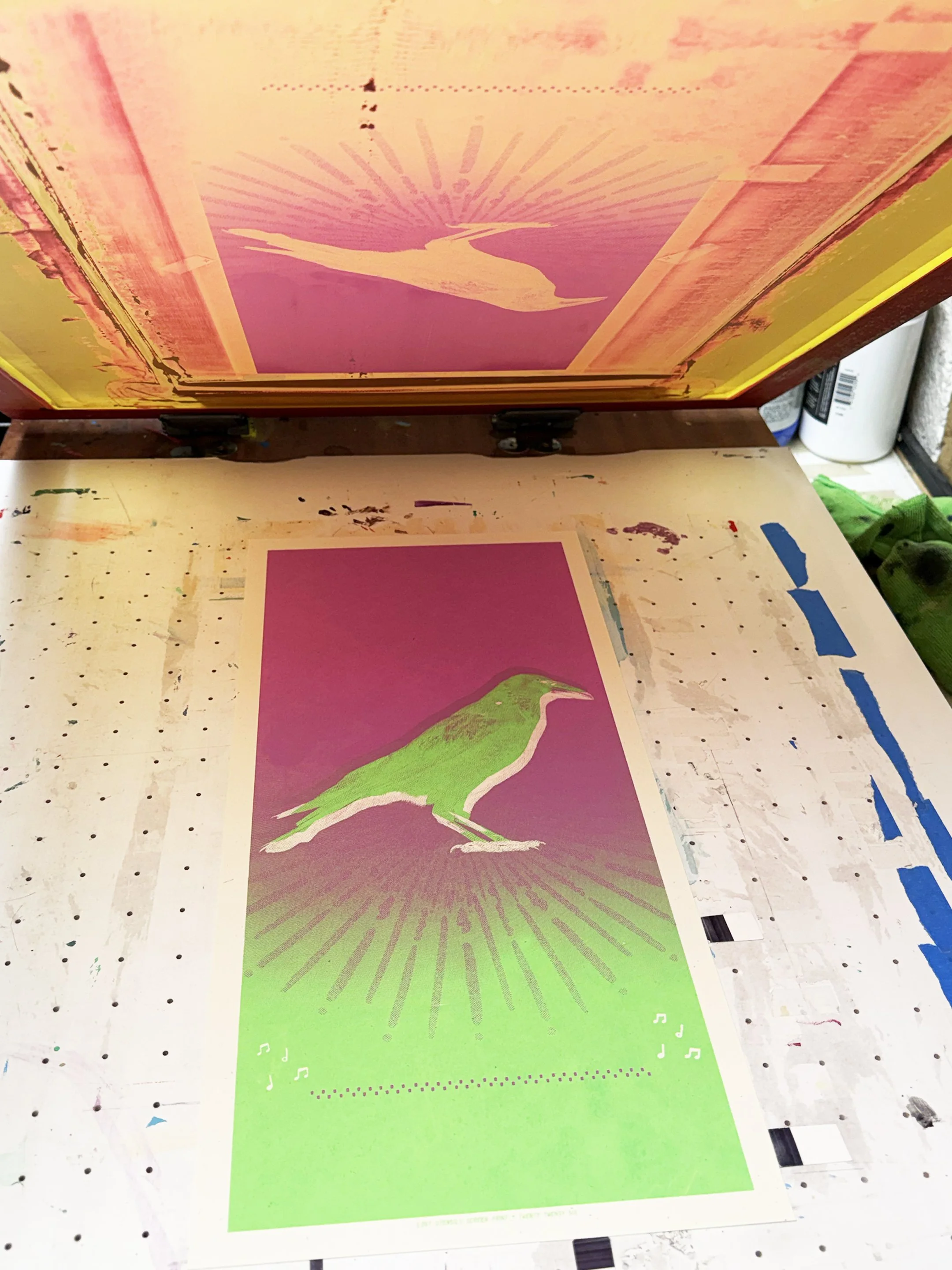 Lost Utensils - The Woodbrains - January 2026 - printing process 4