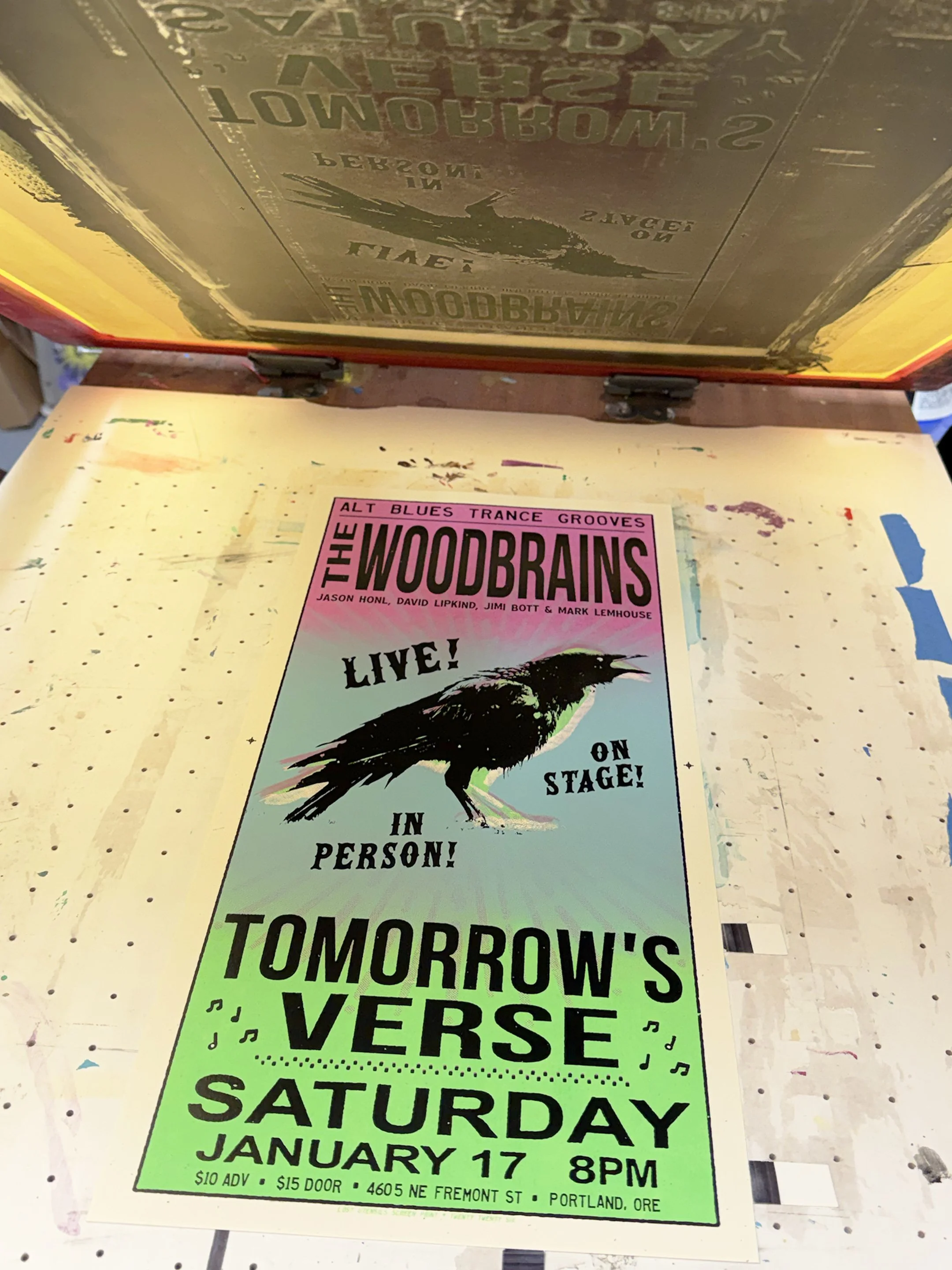 Lost Utensils - The Woodbrains - January 2026 - printing process 8