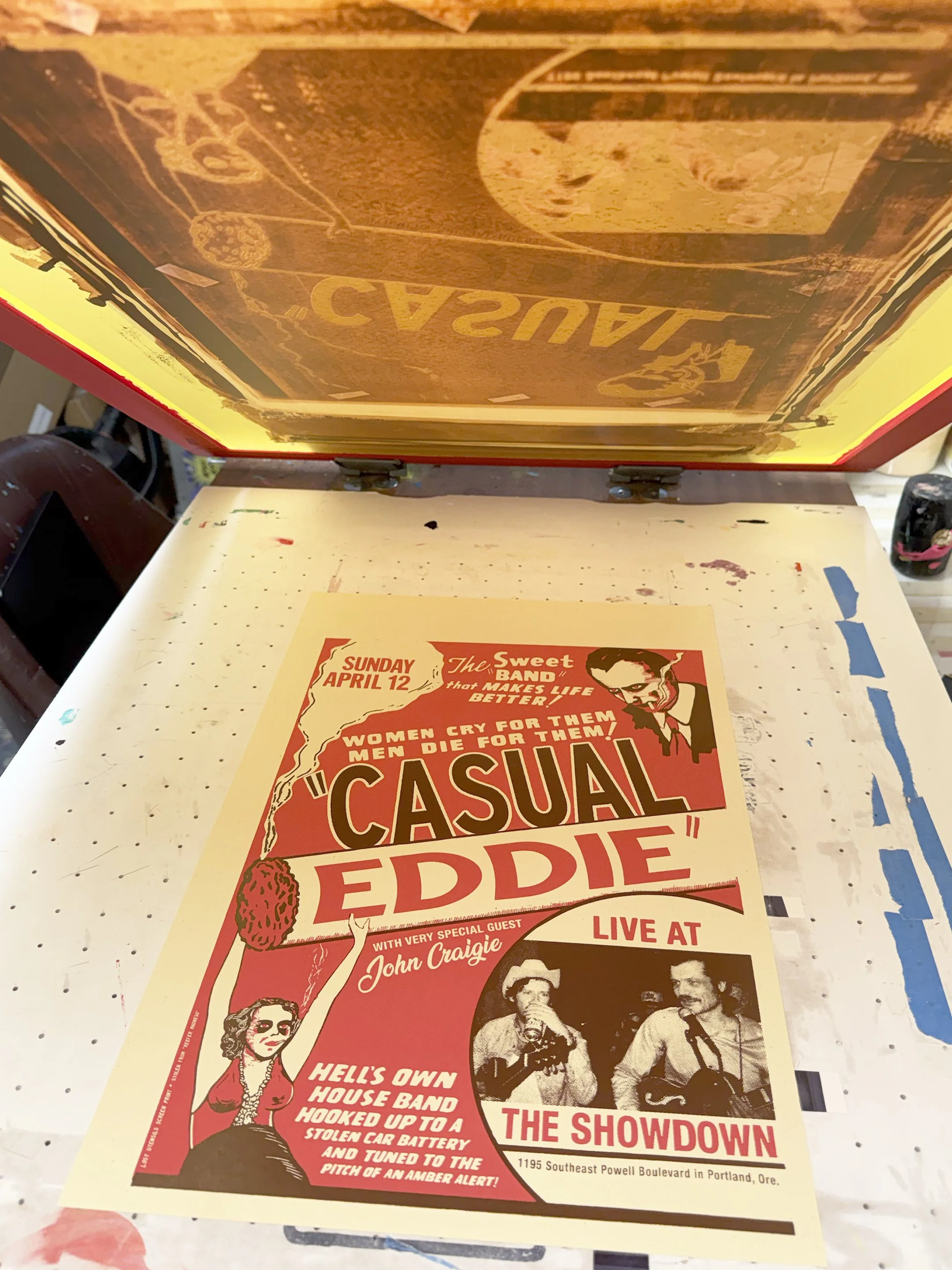 Casual Eddie at The Showdown - Main Image - Printing Process 6