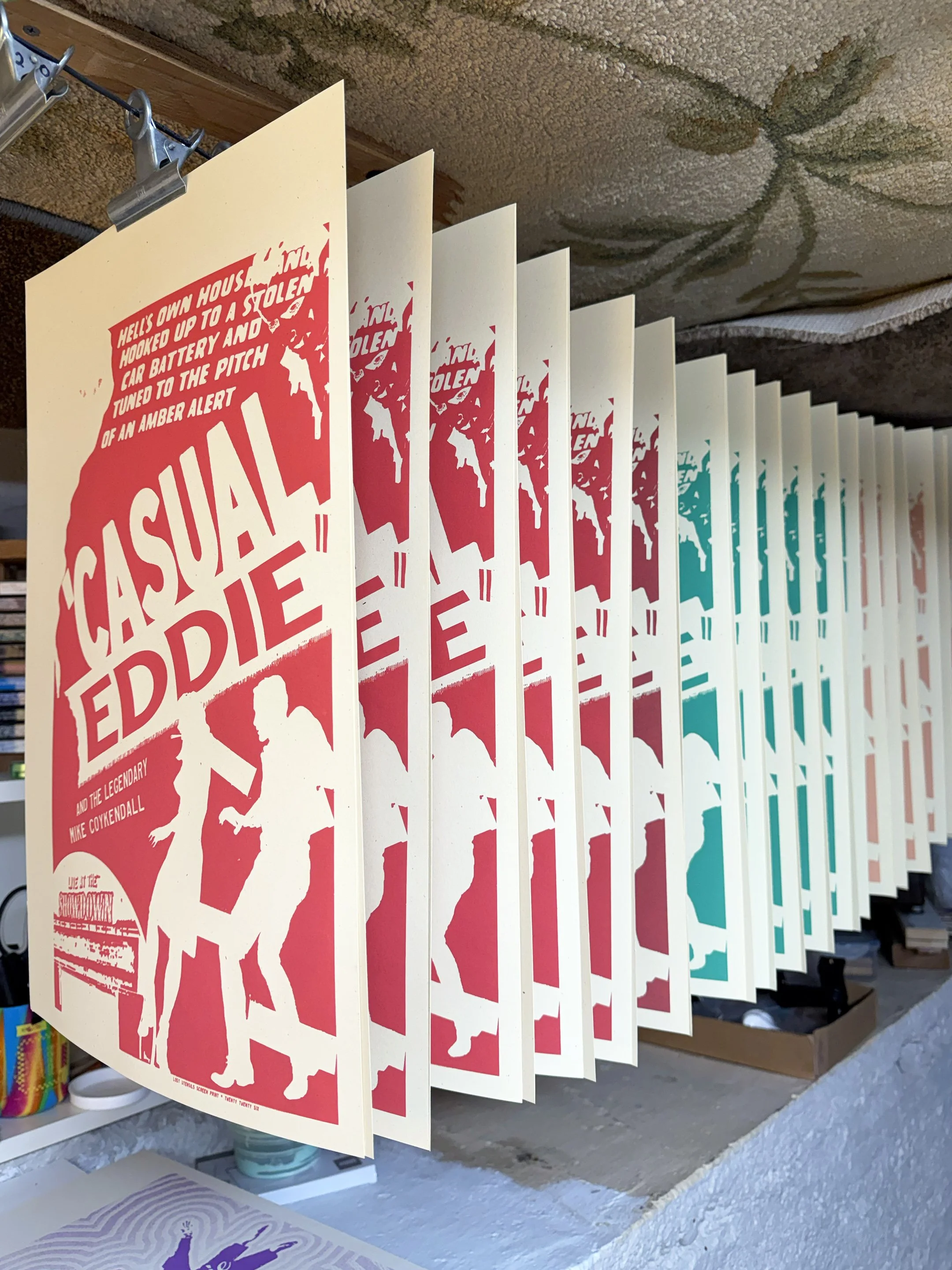 Casual Eddie - 5/10/26 Poster - Printing Process 2
