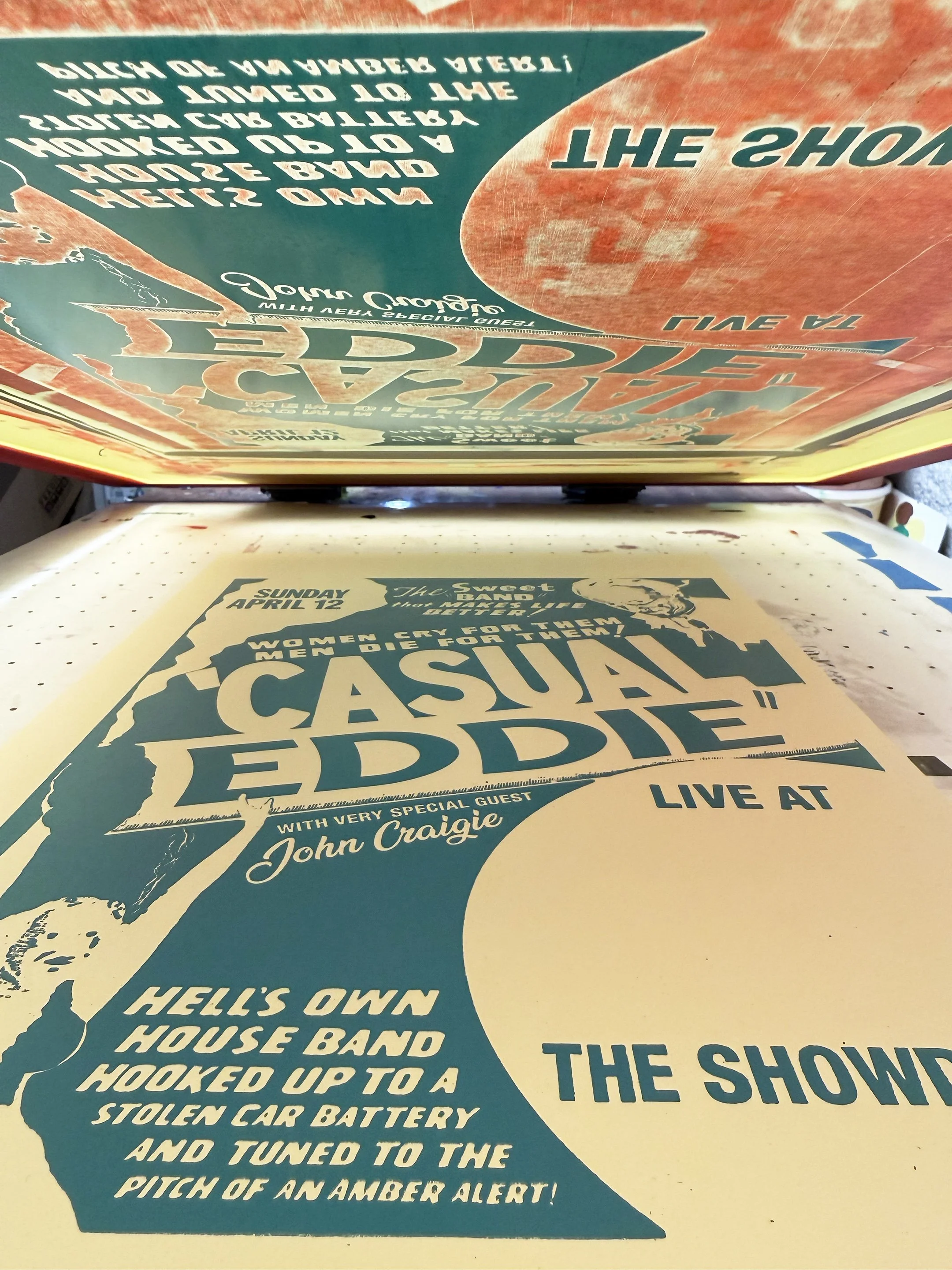 Casual Eddie at The Showdown - Main Image - Printing Process 4